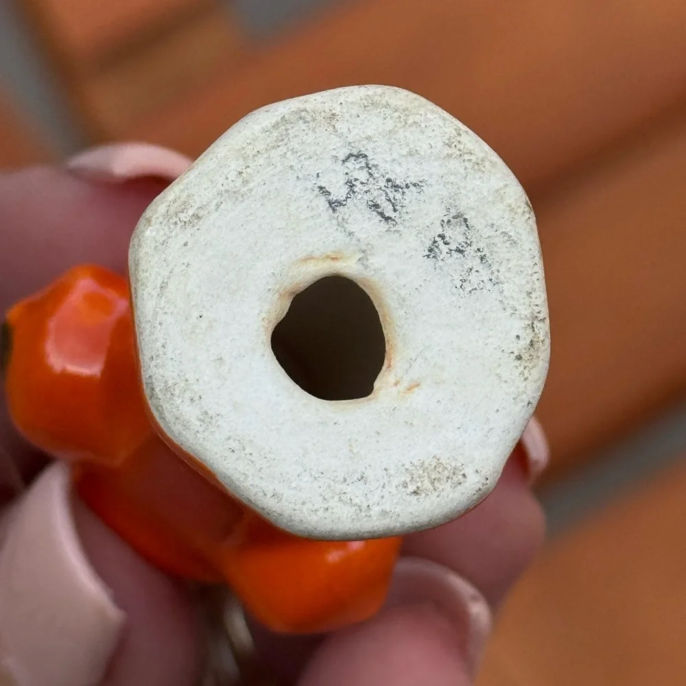 Vintage salt and pepper shakers Fire hydrant‎ White and Orange Dog Figurine Set